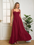 Tie Shoulder Ruched Bust Maxi Solid Dress - View 39 | WEUXS