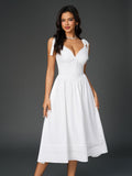V-Neck Maxi Dress with Tie Shoulder Straps - View 12 | WEUXS