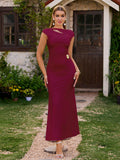 Mermaid maxi dress with floral embellishment and ruched waist - View 13 | WEUXS