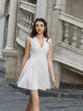 U-Neck Sleeveless Flared Hem Mini Dress - View 6 | WEUXS