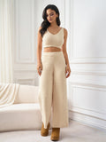 Knitted Tank Top and Wide Leg Pants Set - View 17 | WEUXS