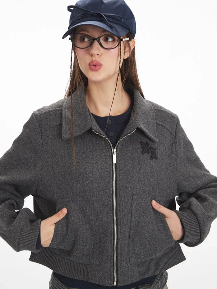 Vintage American Aesthetic Cropped Jacket - WEUXS