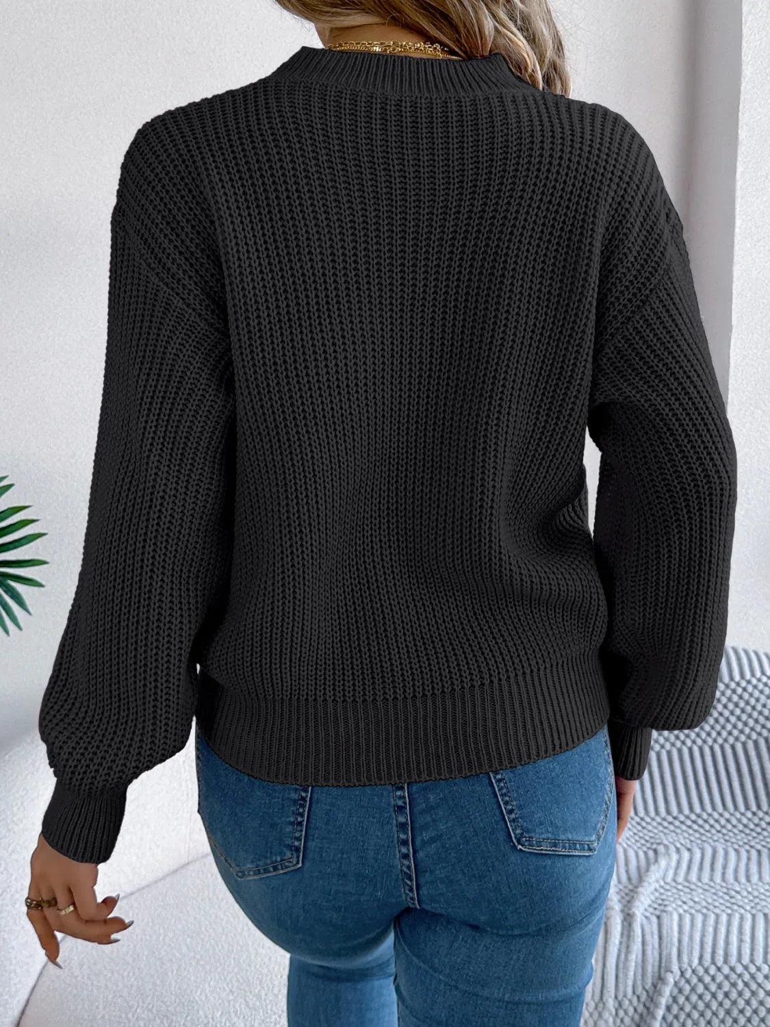 Heart Graphic Knit Sweater - View 14 | WEUXS