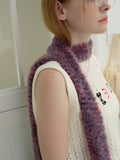 Faux mink skinny scarf with tassels - View 9 | WEUXS