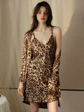 Satin Slip Dress and Robe Set - View 6 | WEUXS