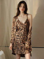 Satin Slip Dress and Robe Set - View 6 | WEUXS