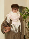Oversized Block Stripe Knit Scarf - View 13 | WEUXS