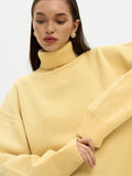 Oversized High Neck Knit Sweater - View 8 | WEUXS