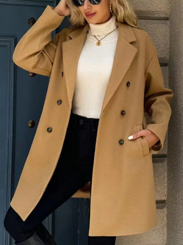 The Clara Classic Double-Breasted Coat - WEUXS