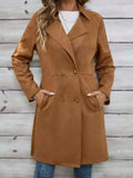 The Harper Faux Suede Mid-Length Coat - WEUXS