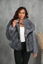 Faux Fur Cropped Jacket - View 6 | WEUXS
