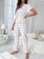 Ribbed Cherry Pajama Set - View 11 | WEUXS