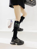 Knee high socks with a detachable plush monster toy - View 8 | WEUXS