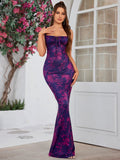 Floral Print Maxi Dress with Tie Shoulder Straps - View 25 | WEUXS