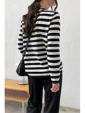 Men's striped knit crew neck sweater - View 12 | WEUXS