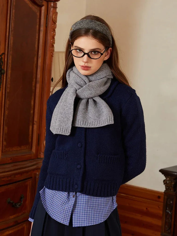 Premium Australian Wool Knit Scarf - View 8 | WEUXS