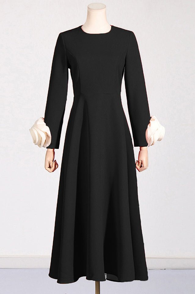 Alyvia Flower Embellished Midi Dress - WEUXS