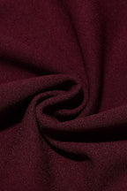 Burgundy Crepe Halter Midi Dress - View 11 | WEUXS