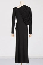 Asymmetric V-Neck Maxi Dress - View 6 | WEUXS