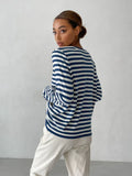 Men's striped knit crew neck sweater - View 8 | WEUXS
