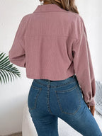 Cropped Corduroy Jacket - View 8 | WEUXS