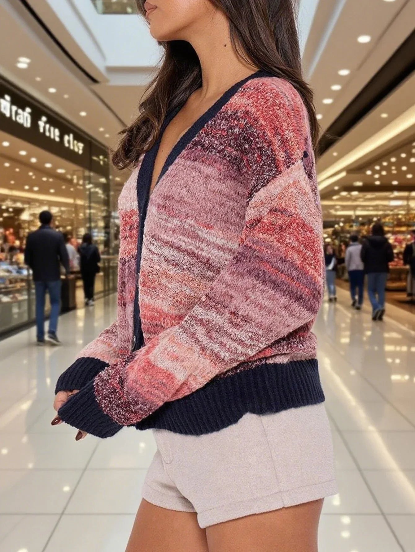 Gradient Knit Cardigan - View 8 | WEUXS