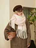 Oversized Block Stripe Knit Scarf - View 14 | WEUXS
