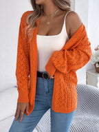 Pointelle knit cardigan - View 6 | WEUXS