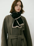 Contrast trim knit scarf - View 6 | WEUXS