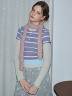 Y2K Coquette Confetti Knit Skinny Scarf
