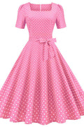 Barbie Movie Margot Pink Plaid Check Dress - WEUXS