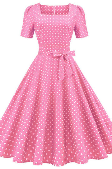 Barbie Movie Margot Pink Plaid Check Dress - WEUXS