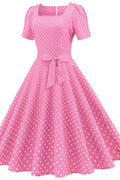 Barbie Movie Margot Pink Plaid Check Dress - WEUXS