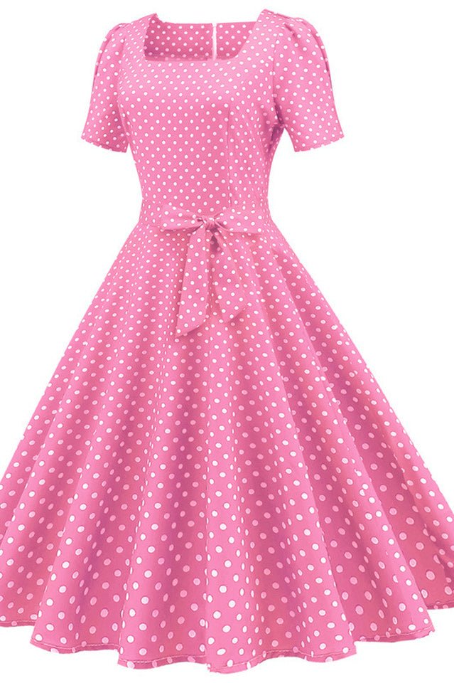 Barbie Movie Margot Pink Plaid Check Dress - WEUXS