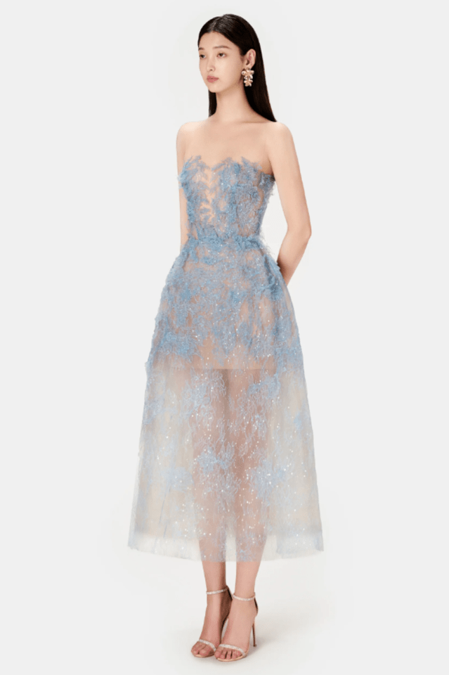 Beaded Lace Dress - WEUXS