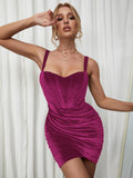 Velvet mini dress - View 37 | WEUXS