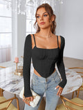 Ruched Corset Top - View 7 | WEUXS
