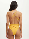 One Piece Swimsuit with Wrap Waist and High Cut Leg - View 11 | WEUXS