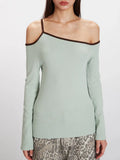Asymmetrical Long Sleeve Top - View 6 | WEUXS