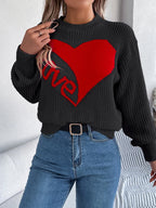 Heart Graphic Knit Sweater - View 16 | WEUXS
