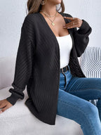 White pointelle knit cardigan - View 9 | WEUXS