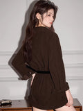 Corduroy Button Shirt Jacket with Pockets - View 6 | WEUXS