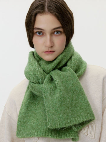 Classic Wool Blend Ribbed Scarf