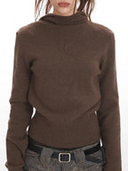 Hooded Knit Sweater - View 6 | WEUXS