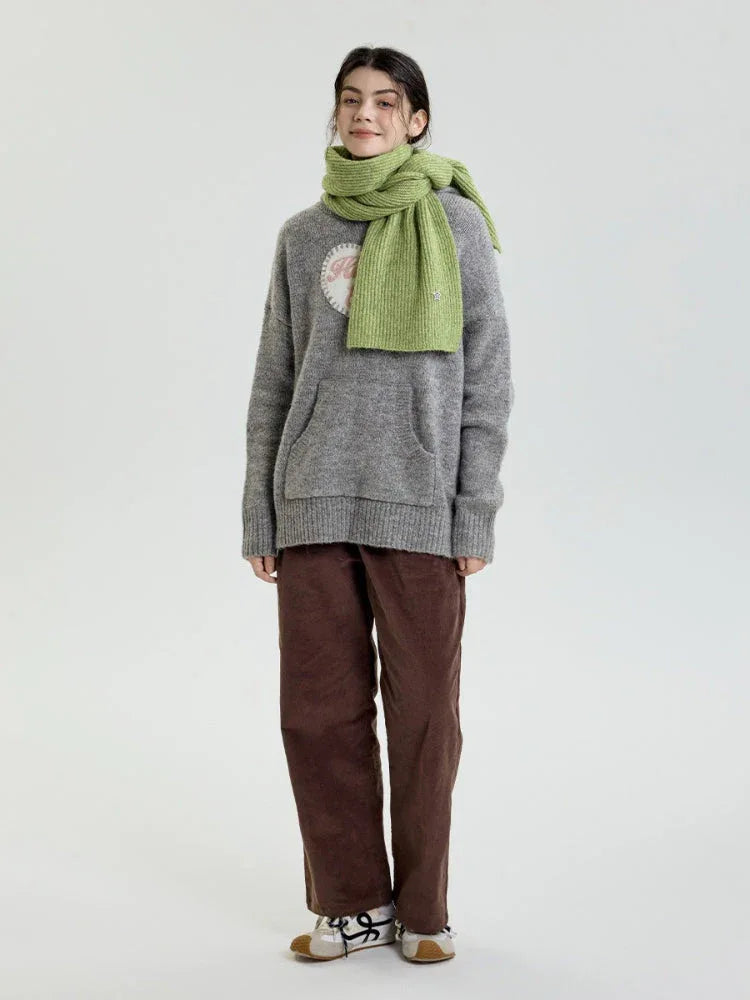 Y2K Star Accent Ribbed Knit Scarf - View 6 | WEUXS