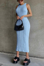 Cable Knit Midi Dress - View 7 | WEUXS