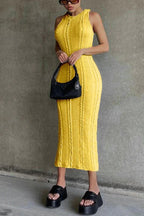 Cable Knit Midi Dress - View 6 | WEUXS