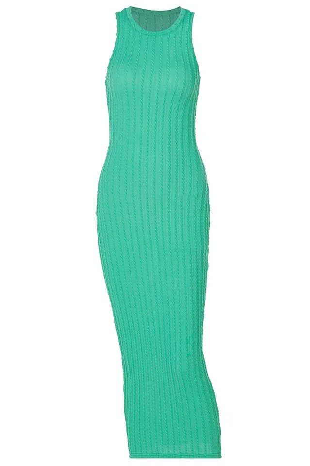 Cable Knit Midi Dress - View 8 | WEUXS