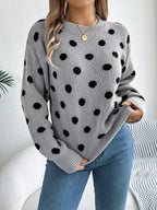 Polka Dot Knit Sweater - View 16 | WEUXS