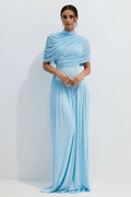 Catherine Asymmetrical Pleated Maxi Dress - WEUXS